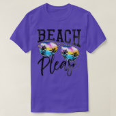サングラスビーチゲストレハワイビーチハローサマー Tシャツ (デザイン正面)