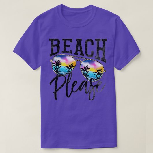 サングラスビーチゲストレハワイビーチハローサマー Tシャツ (デザイン正面)