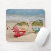サングラスビーチ椅子 マウスパッド (マウス)