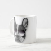 サングラスフランスのコーヒーマグでブルドッグ コーヒーマグカップ (正面左)