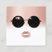 サングラスヘアメイクアップアーティスト美しいサロン スクエア名刺 (正面)