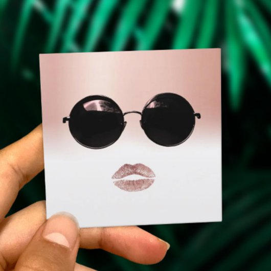 サングラスヘアメイクアップアーティスト美しいサロン スクエア名刺