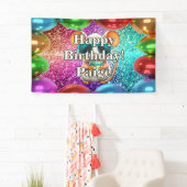 サングラスマウスパーソナライズされたキャラクター誕生日 横断幕 (インサイチュ)