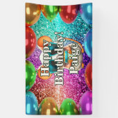 サングラスマウスパーソナライズされたキャラクター誕生日 横断幕 (縦)