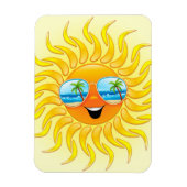 サングラスマグネット付き夏のサンカートゥーン マグネット (縦)