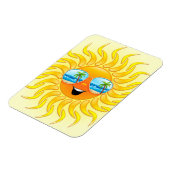 サングラスマグネット付き夏のサンカートゥーン マグネット (左側)