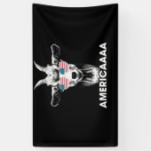 サングラスヤギAmericaaaa 7月4日愛国心 横断幕 (縦)