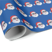 サングラスラッピング付きサンタクロース紙 ラッピングペーパー (ロールコーナー)