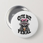 サングラスルーンを持つ可愛いがフェラルなルーン 缶バッジ (正面&裏面)