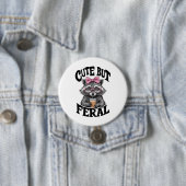 サングラスルーンを持つ可愛いがフェラルなルーン 缶バッジ (インサイチュ)