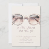 サングラス付きの移住パーティー招待状テンプレート 招待状 (正面)