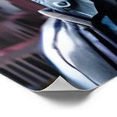 サングラス付きの青いエイリアンのポートレート | AI Art ポスター (角)