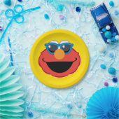 サングラス付きエルモ顔 ペーパープレート (パーティー)