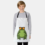 サングラス付きカエル エプロン (着用した状態)