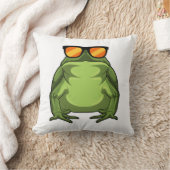 サングラス付きカエル クッション (ブランケット)