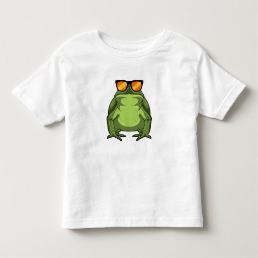 サングラス付きカエル トドラーTシャツ (正面)