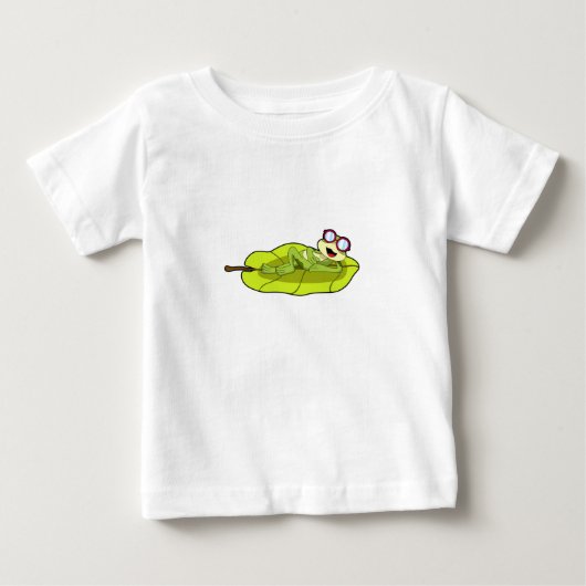サングラス付きカエル ベビーTシャツ (正面)
