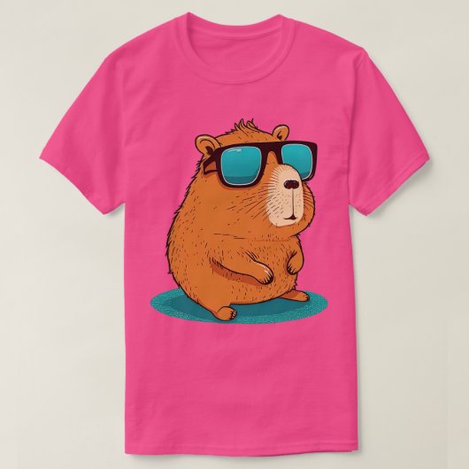 サングラス付きカピバラ6 Tシャツ (デザイン正面)
