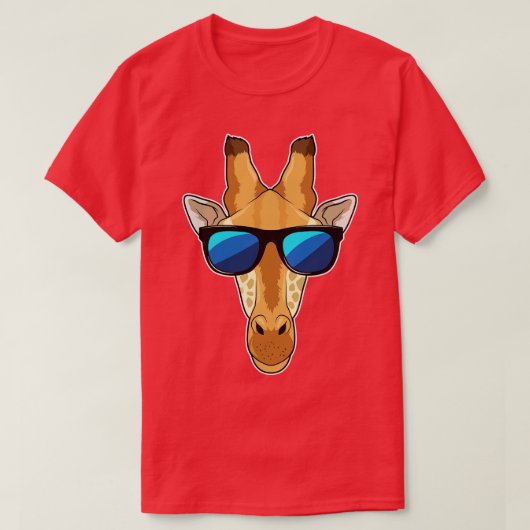 サングラス付きキリン1 Tシャツ (デザイン正面)