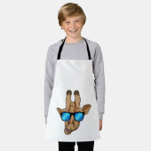 サングラス付きキリン エプロン (着用した状態)