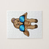 サングラス付きキリン ジグソーパズル (横)