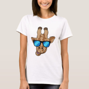 サングラス付きキリン Tシャツ