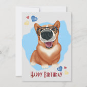 サングラス付きコルギ。コーギ好き (正面)