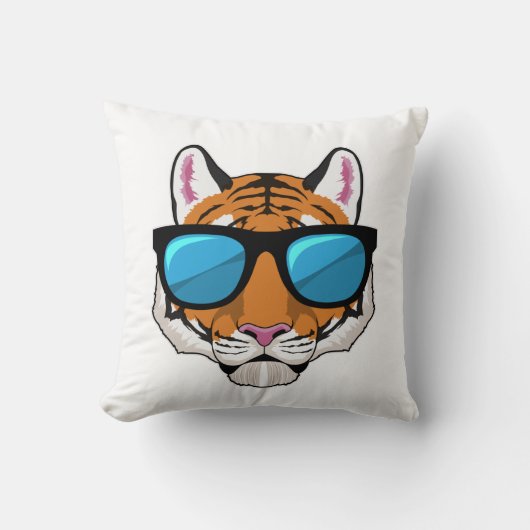 サングラス付きタイガー クッション (正面)