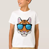 サングラス付きタイガー Tシャツ (正面)