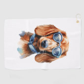 サングラス付きダシュント ゴルフタオル (横)