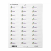 サングラス付きパイナップルパーソナライズされた ラベル (フルシート)