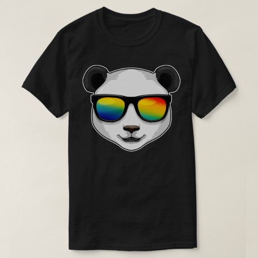 サングラス付きパンダ Tシャツ (デザイン正面)