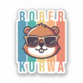 サングラス付きビーバー シール (正面)