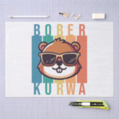 サングラス付きビーバー 薄葉紙 (クラフト)