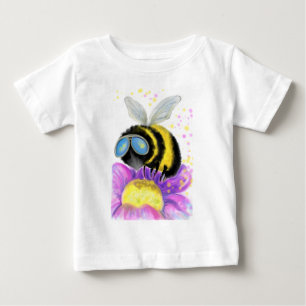 サングラス付きビーベビーTシャツ – おもしろい ベビーTシャツ