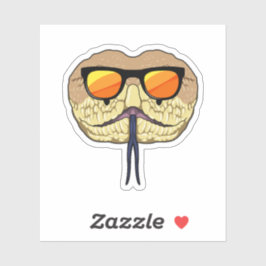 サングラス付きヘビ シール