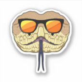 サングラス付きヘビ シール (正面)