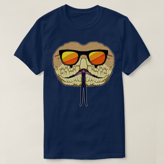 サングラス付きヘビ Tシャツ (デザイン正面)