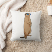 サングラス付きメルカット クッション (ブランケット)