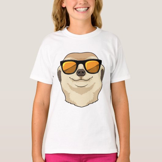 サングラス付きメルカット Tシャツ (正面)
