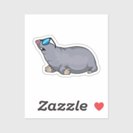 サングラス付きモグラ シール