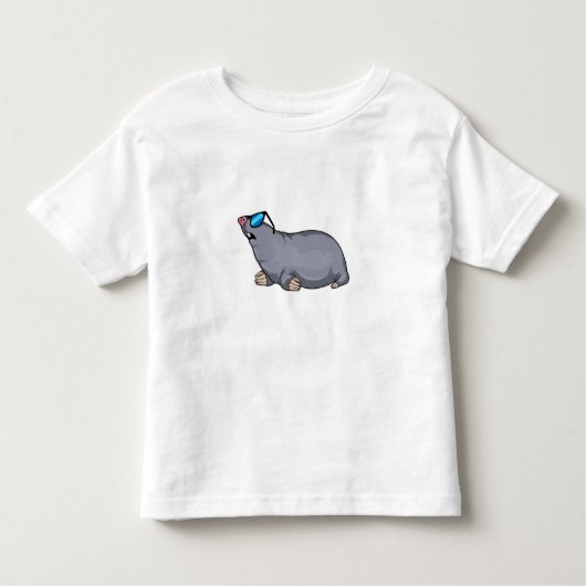 サングラス付きモグラ トドラーTシャツ (正面)