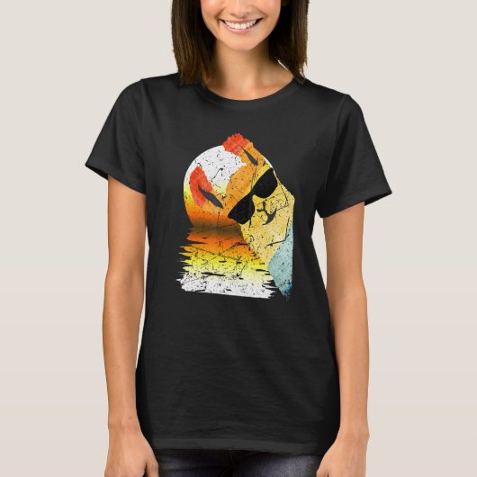 サングラス付きラマ・アルパカ Tシャツ (正面)