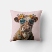 サングラス付き明るい牛 クッション (裏面)