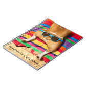 サングラス付き犬お尻 ノートブック (左側)