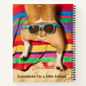 サングラス付き犬お尻 ノートブック (裏面)