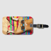 サングラス付き犬お尻 ラゲッジタグ (正面横)