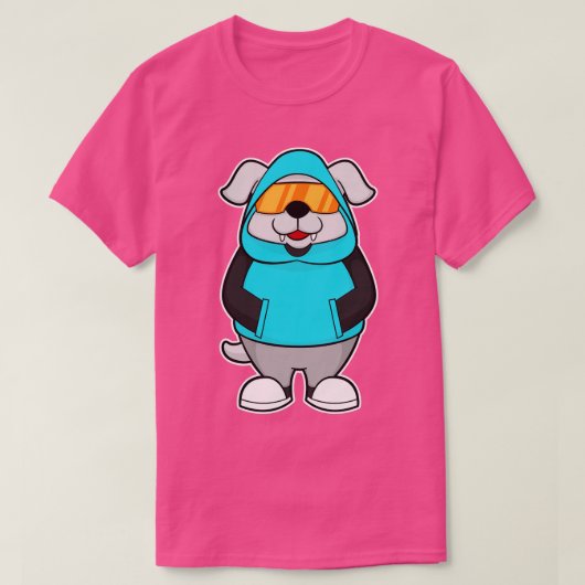 サングラス付き犬2 Tシャツ (デザイン正面)