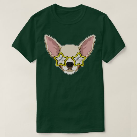 サングラス付き犬 Tシャツ (デザイン正面)