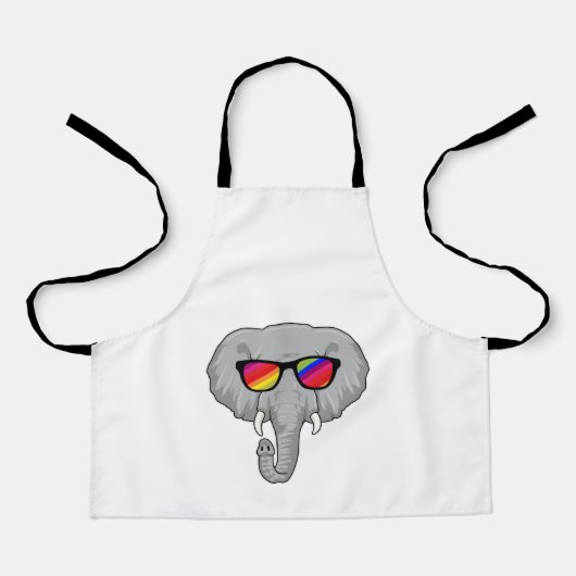 サングラス付き象 エプロン (正面)